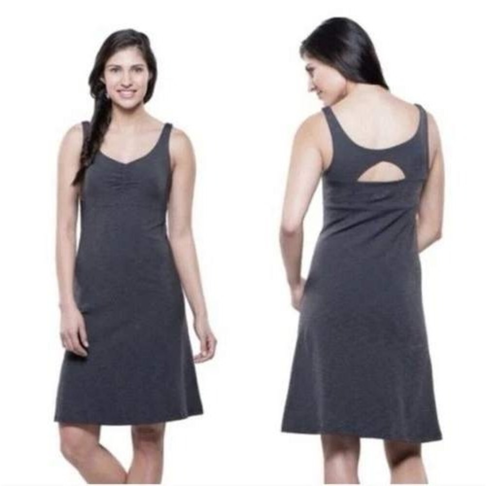 Kuhl Mova Aktiv Dress Womens Size L Gray Sleeveless Shelf Bra Stretch Active